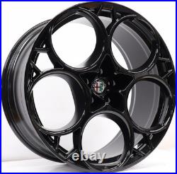 4 Jantes En Alliage Alfa Romeo STELVIO QV 21 NERO LUCIDO Originale 156156958
