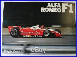 AFFICHE ORIGINALE ALFA ROMEO F1 BRUNO GIACOMELLI 1980-81 P. Depailler FORMULA 1