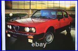 AFFICHE ORIGINALE CONCESSION ALFA ROMEO ALFETTA rouge verticale 1972 1984