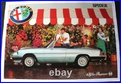 AFFICHE ORIGINALE CONCESSION ALFA ROMEO SPIDER 3 DUETTO 1982 1990 fleuriste AFFICHE ORIGINALE CONCESSION ALFA ROMEO SPIDER 3 DUETTO 1982 1990 fleuriste