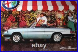 AFFICHE ORIGINALE CONCESSION ALFA ROMEO SPIDER 3 DUETTO 1982 1990 fleuriste AFFICHE ORIGINALE CONCESSION ALFA ROMEO SPIDER 3 DUETTO 1982 1990 fleuriste
