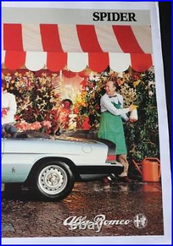 AFFICHE ORIGINALE CONCESSION ALFA ROMEO SPIDER 3 DUETTO 1982 1990 fleuriste AFFICHE ORIGINALE CONCESSION ALFA ROMEO SPIDER 3 DUETTO 1982 1990 fleuriste
