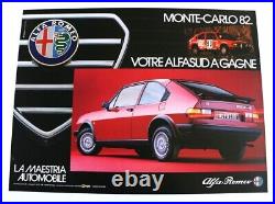 AFFICHE ORIGINALE GARAGE ALFA ROMEO ALFASUD 1.5 Ti RALLYE MONTE CARLO 1982 gp N AFFICHE ORIGINALE GARAGE ALFA ROMEO ALFASUD 1.5 Ti RALLYE MONTE CARLO 1982 gp N