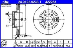 ATE Disques + Revêtements Avant+Arrière pour Alfa Romeo 159 Brera Spider 939