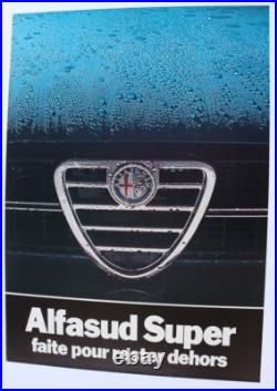 Affiche Originale Garage Concession Alfa Romeo Alfasud 1972-80 Calandre Cuore