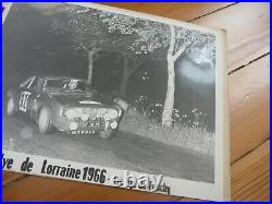 Album 10 PHOTOS Presse Originale 1966 ALFA ROMEO GIULIA GTA Rallye Lorraine