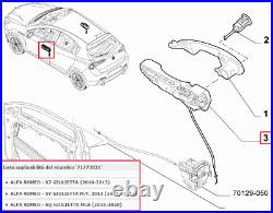 Base Sous Poignée Avant Gauche Giulietta ORIGINALE ALFA ROMEO 71773831