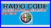 Calculator Code Free Radio Alfa Romeo