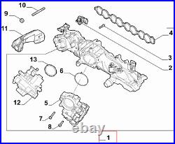 Collecteur D'aspiration Originale Alfa Romeo Giulia 2.2 D 55272439 Noir