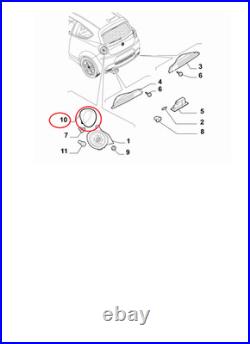 Cornice De Phare Arrière Gauche Originale Alfa Romeo Mito OE 71752171