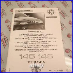 Kit Système Antivol Alfa Romeo 145-146 Cod. 5900762 Neuf Originale