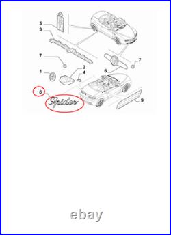 Logo Sigle Modèle''SPIDER'' Post Alfa Romeo Spider Original 50506775