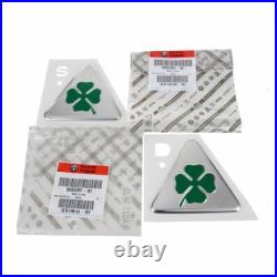 Lot 2 Emblèmes Alfa Romeo Quadrifoglio Verde Original OE/OEM 50522051 + 50522052