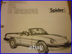 Manuale Per Le Riparazioni Alfa Spider Originale Alfa Romeo 1985