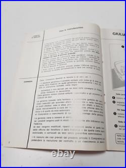 Manuel D'Uso Et De Maintenance Alfa Romeo Giulia Super 1.3 1.6 Neuf Original 72