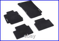 Set 4 Tapis Velours Noir Original Alfa Romeo Giulia 2WD avec Logo Gris