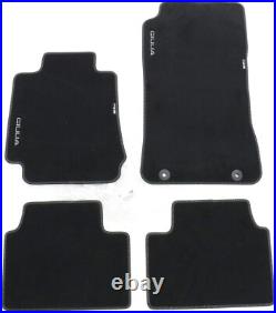 Set 4 Tapis Velours Noir Original Alfa Romeo Giulia 2WD avec Logo Gris