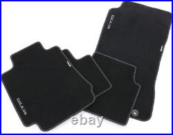 Set 4 Tapis Velours Noir Original Alfa Romeo Giulia 2WD avec Logo Gris