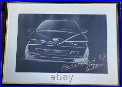 Walter de'Silva lithographie encadrée signée pour Alfa Romeo 1994